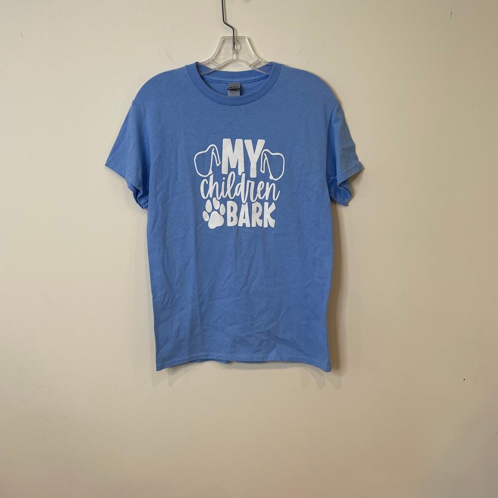 Gildan "My Children Bark " Short Sleeve T-Shirt Sz S